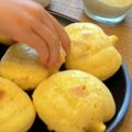 mayurin88's cooksnap of when they made ハロウィン♡カボチャのお豆腐焼きドーナツ.