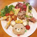 LUCKママ's cooksnap of when they made リラックマおにぎり＊キャラ弁.