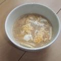 きらり流れ星's cooksnap of when they made 長いもと卵の味噌汁♪シャキふわ食感♪.