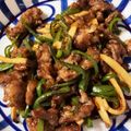 料理わ苦手's cooksnap of when they made 牛肉とピーマン、エリンギ炒め.