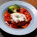 もふもふクロさん's cooksnap of when they made チーズものせて♪トマト煮込みハンバーグ♪.
