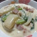 toshio39's cooksnap of when they made カブとベーコンのクリーム煮☆.