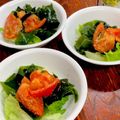 ルぴあ's cooksnap of when they made 亜麻仁油でトマトと生わかめの胡麻サラダ.