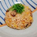桜月❀咲良mommy's cooksnap of when they made 【楽めし】マッシュルームのバター醤油炒飯.