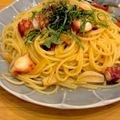 chii198's cooksnap of when they made タコと大葉のパスタ（コンソメ醤油）.