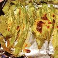 シロツメクサmnm's cooksnap of when they made オクラのピリ辛マヨネーズ焼き.