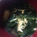 クック56847H☆'s cooksnap of when they made 娘が好きだったほうれん草のお吸い物♪.