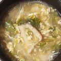 か～ぽ☆'s cooksnap of when they made シャキシャキレタスとふんわり卵のスープ.