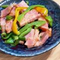 myk191103's cooksnap of when they made ビールがすすむベーコン&ピーマン炒め.