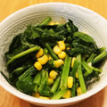 かなりんココりん's cooksnap of when they made 簡単！ほうれん草とコーンのナムル♪.