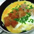 モグタソ's cooksnap of when they made とんかつの卵とじ.