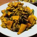 はっぴぃ☆モソモ's cooksnap of when they made レンジで時短！かぼちゃとなすの豚肉炒め.