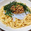シルバニア's cooksnap of when they made 納豆といかそうめん大葉の和風パスタ☆.