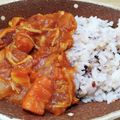 ゆかいなゆったん's cooksnap of when they made 秋の味覚カレー≪学校給食≫.
