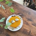 はるかぴーや's cooksnap of when they made 犬おやつ♡ハロウィン用 かぼちゃプリン.