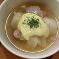 chikinda's cooksnap of when they made カブとソーセージのチーズスープ.