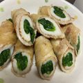 miyu✩‧₊˚'s cooksnap of when they made ♪ほうれん草ｉｎちくわの豚バラ巻き♪.