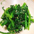 Emihann's cooksnap of when they made 冬の旬菜を使ったきくなのナムルのレシピ★.