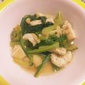 みちばたの花's cooksnap of when they made カブの葉と油揚げのお浸し.