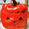 あおいりん's cooksnap of when they made ハロウィン☆パプリカおばけ肉詰め☆.
