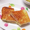 麦色にゃんこ's cooksnap of when they made フライパンでホットサンド☻簡単朝食ランチ.