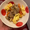 北のデビル。's cooksnap of when they made トマトと豚肉のふわふわ卵炒め.