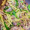 クックE99HSB☆'s cooksnap of when they made 豚こまとメークインで青椒肉絲風♪.