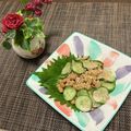 Laufen's cooksnap of when they made *きゅうりと納豆のゴマドレ和え*.