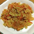 55才のおじさん's cooksnap of when they made m豚とキャベツのヤンニョムチキン風.