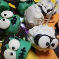 ぽんぽこ♩'s cooksnap of when they made ハロウィンケーキポップフランケン&ミイラ.
