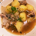 くっちゃん26265's cooksnap of when they made 超簡単!鯖缶with大根とじゃが芋の煮物.