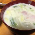 ぬーまいと0523's cooksnap of when they made 白菜とベーコンのクリームスープ.