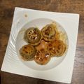 竹富島で会いましょう's cooksnap of when they made レンコンの鶏ひき肉のはさみ照り焼き煮.