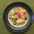 コムギ大好き's cooksnap of when they made 高野豆腐とかに蒲鉾の煮物☆オクラ散らし♪.