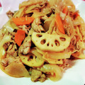 rinsora72's cooksnap of when they made 《加賀れんこんと豚肉の甘酢炒め》.