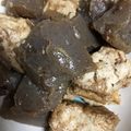 お願いひつじ's cooksnap of when they made 厚揚げこんにゃくの甘辛煮.