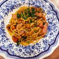 エル♀'s cooksnap of when they made 納豆とカリカリベーコンのスパゲティパスタ.