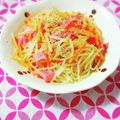 ふうはっちゃん's cooksnap of when they made もやしとにんじんとハムのピリ辛ナムル.