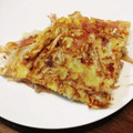 ばたみそーぱん☆'s cooksnap of when they made 簡単おつまみ☆もやしとベーコンのチヂミ。.