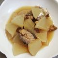 mi_co22's cooksnap of when they made 鯖の味噌煮缶で鯖と大根の煮物.