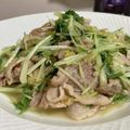 クックＦ8ＪＷ40☆'s cooksnap of when they made ごま油香る♪豚バラと水菜ネギ炒め.