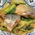 クックM6DK2O☆'s cooksnap of when they made 鯖と小松菜の照り焼き風炒め物.