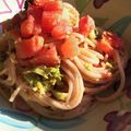 ＄ophie's cooksnap of when they made トマトとベーコンの半熟卵パスタ.