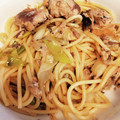 まめひな's cooksnap of when they made サバ缶と長ネギの和風パスタ.