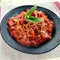 FGO☆'s cooksnap of when they made 休日パスタ♪子供が大好きアマトリチャーナ.