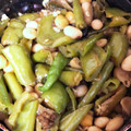 クックF9F4N1☆'s cooksnap of when they made 甘長とうがらしと豆の焼きびたし.