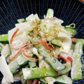 YCHキッチン's cooksnap of when they made 大根と胡瓜とカニカマの胡麻マヨ和え.