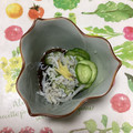 おはなすき's cooksnap of when they made *きゅうりとしらすのもずく酢和え*.