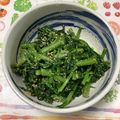 おはなすき's cooksnap of when they made 砂糖なし・簡単♪春菊のゴマあえ.