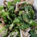 ＭＩ−ＳＡＮ's cooksnap of when they made オクラとしめじのおひたし.